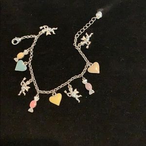 Charm Bracelet Featuring Angels & Hearts